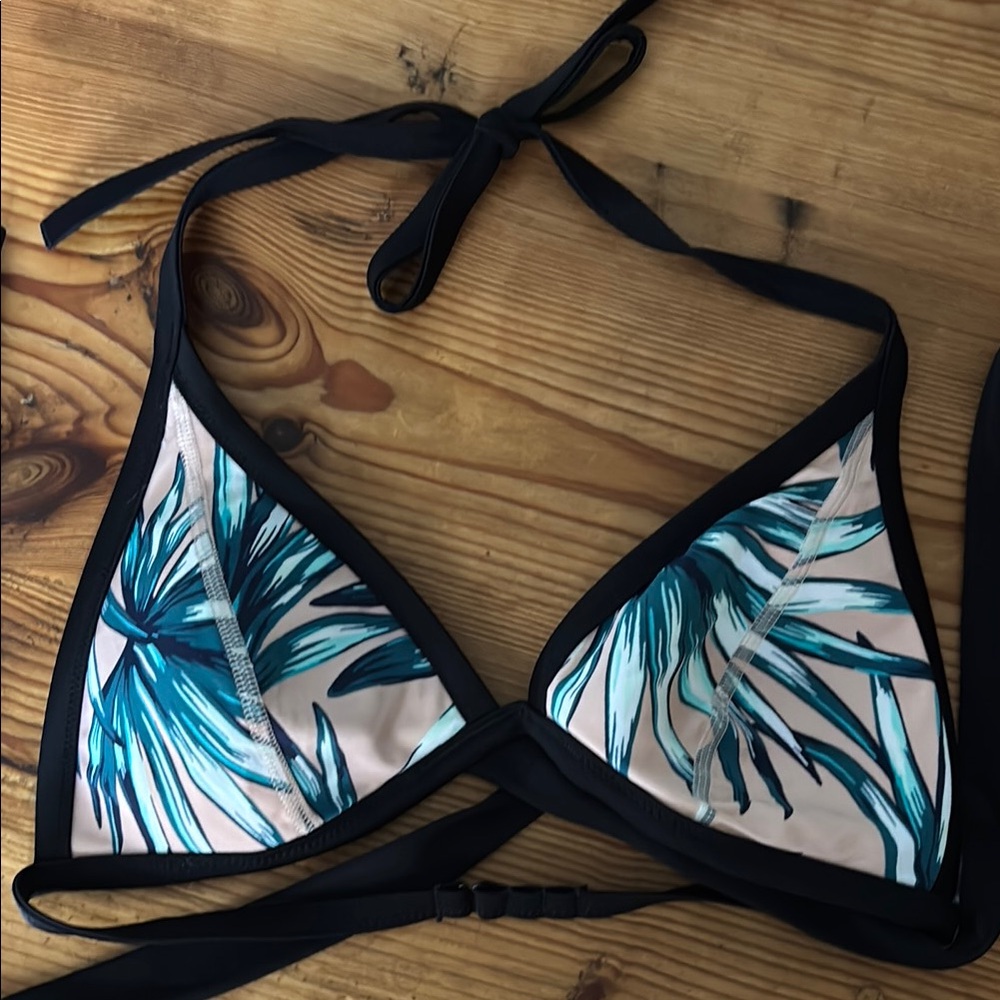 Victoria's Secret Blue and Black Botanical Bikini